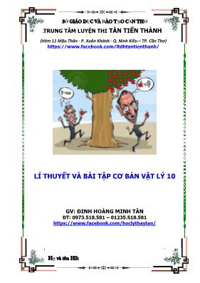 Lý thuyết và bài tập cơ bản Vật lí lớp 10 - Đinh Hoàng Minh Tân
